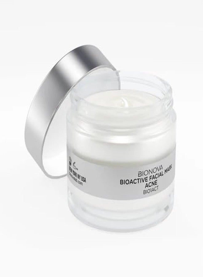 BIONOVA - Bioactive Face Mask Cream for Acne Skin - Nanocomplex of Phytosterols, Enzymes, and Antioxidants to Normalize Oil Production and Reduce Acne Flare-Ups Face Mask (2.0 oz) - Image 2